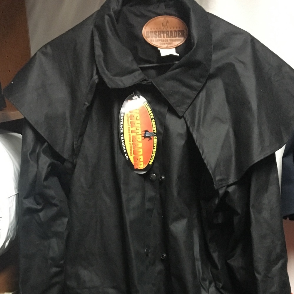 Brand new Bushtrader oiled trench coat